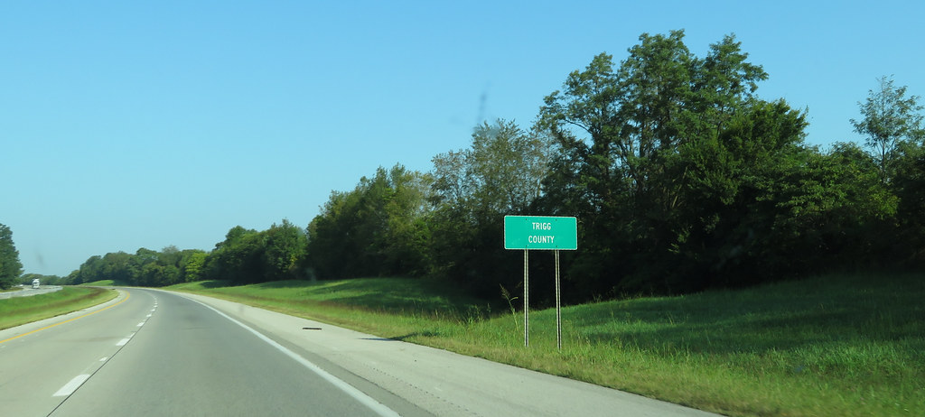 Entering Trigg County, Kentucky, Interstate 24 Between Clarksville, Tennessee and Paducah, Kentucky