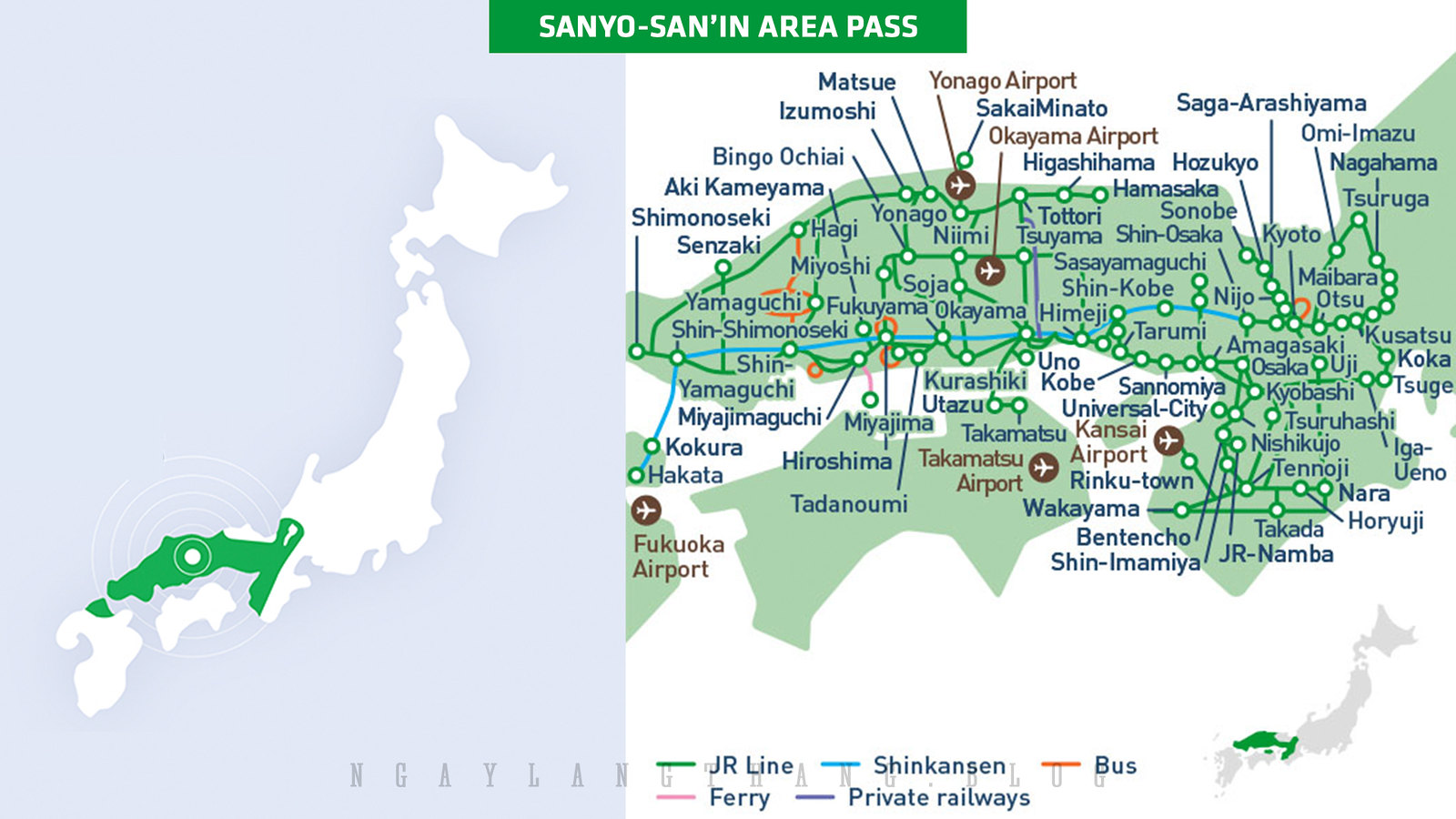 Sanyo-San’in Area Pass-ngaylangthang