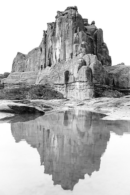 Monument reflections in Arches National Park, Utah