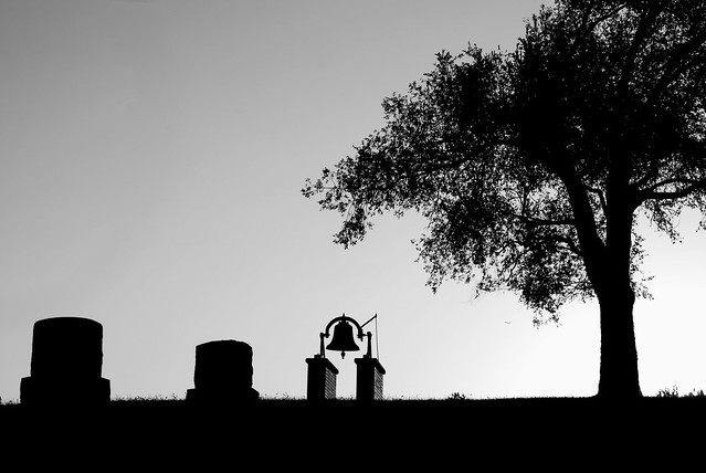Gravestones, Bell and Tree