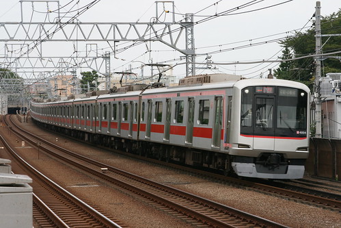 Tokyu 5000 series(4000s) in Tamagawa.Sta, Ohta, Tokyo, Japan /Sep 14, 2019