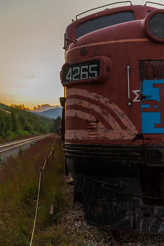 train engine sunset gorham rust