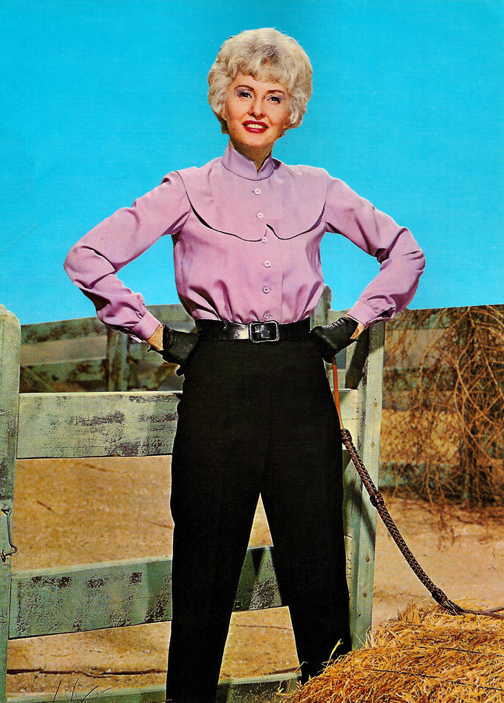 Barbara Stanwyck in The Big Valley (1965) | German postcard … | Flickr
