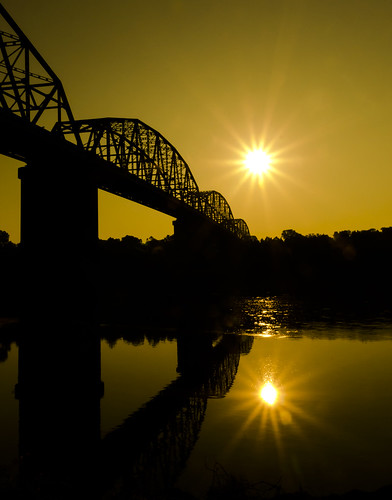 louisiana sunrise bridge redriver sun summer qater