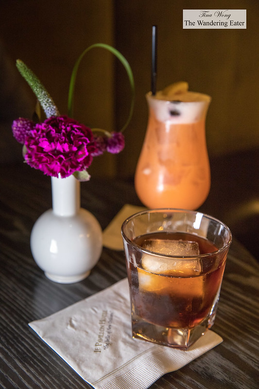 Vieux Carre and Hurricane cocktails