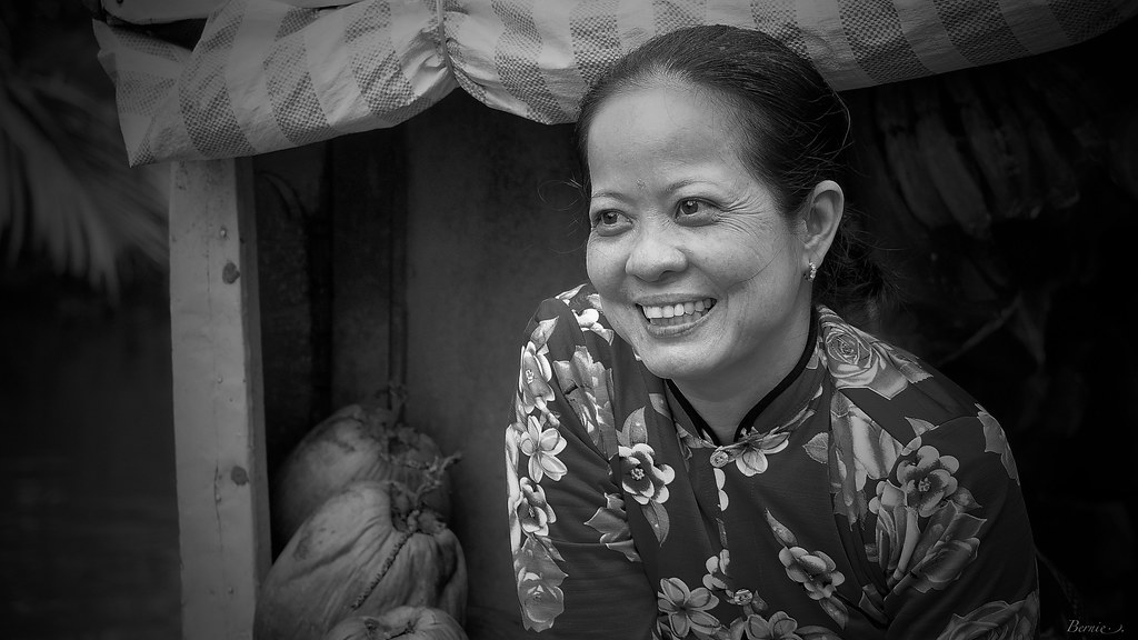 vietnam in Black and white..on the Mekong..
