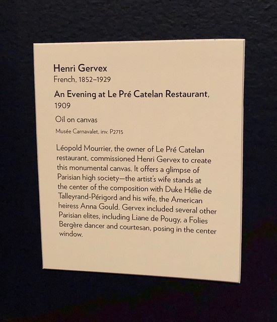 An Evening at La Pre Catelan Restaurant.  Henri Gerxex 1909.  Portland Art Museum , Portland Oregon.  September 7 2019.