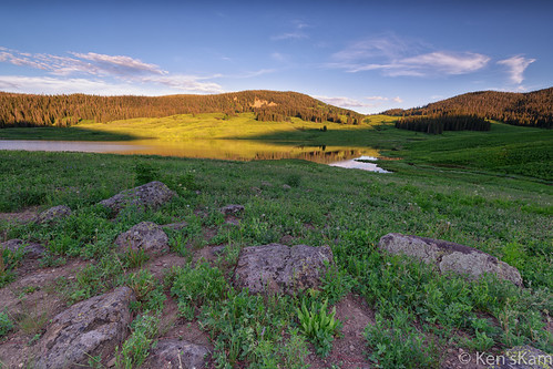 Vaughan Lake, Colorado by Ken'sKam, Vaughan Lake campground area near sunsetcolorado unitedstatesofamerica lake mountains rocks rockymou
