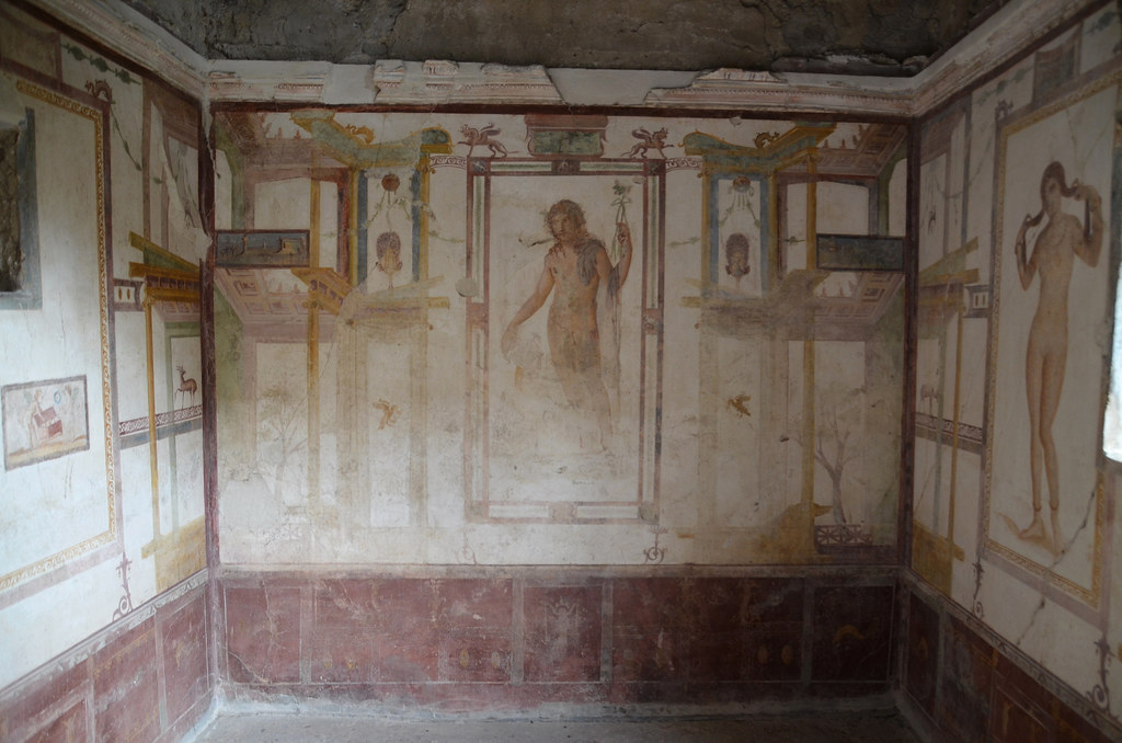 The summer triclinium decorated in the Fourth Style, House of the Prince of Naples, Pompeii, Italy