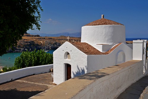 church lindos rhodes rodos greece architecture white travels