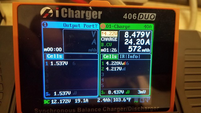 icharger RC Power Supply 12 Volt DC 100 AMP 1200 Watt Yellow Led Lights/USB