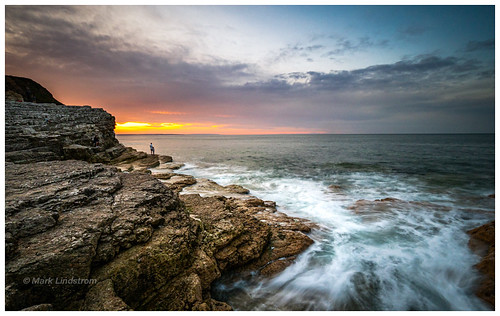 olympusem1mk2 microfourthirds fatherandson rocks sunset thornwickbay eastyorkshire flamborough coastal seascape landscape