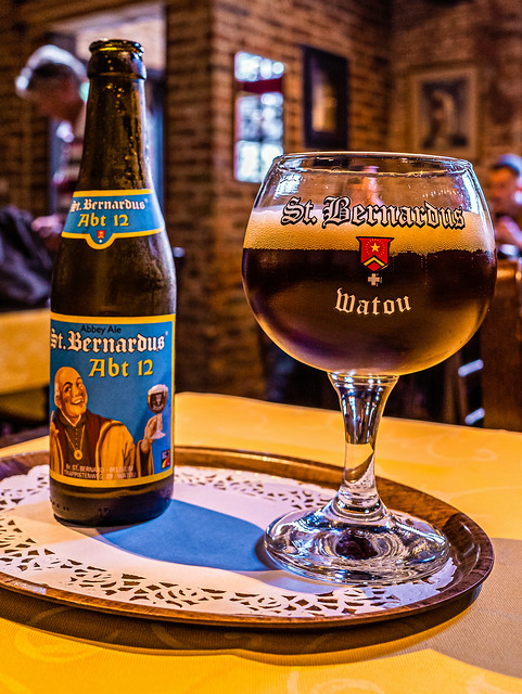 A Glass of  St Bernardus Abt 12 ( 10%)  Staminee de Garre Pub - Bruges (Ricoh GRIII 28mm APS-C Compact) (1 of 1)
