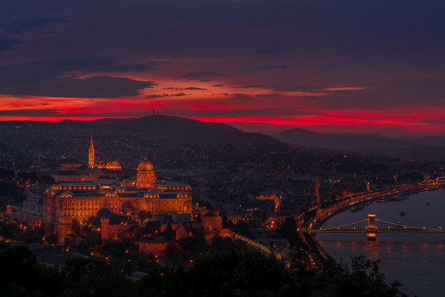 Buda Castle at sunset