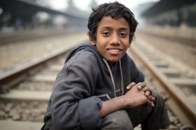 Bangladesh, street boy in Dhaka