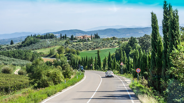 In Route to Castello di Verazzano- Tuscany - Italy