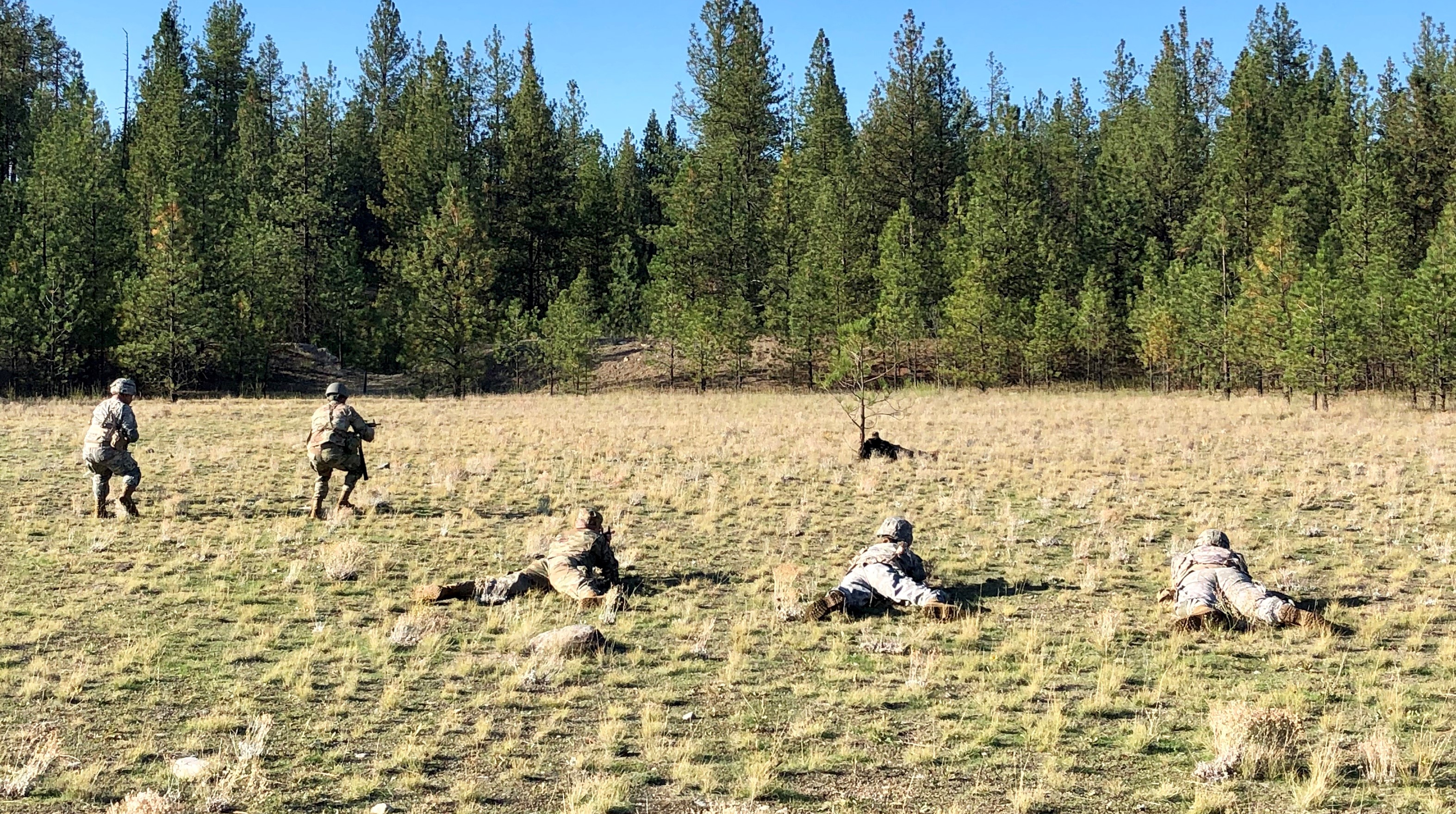MS-1 Cadets practice basic individual movement techniques. 