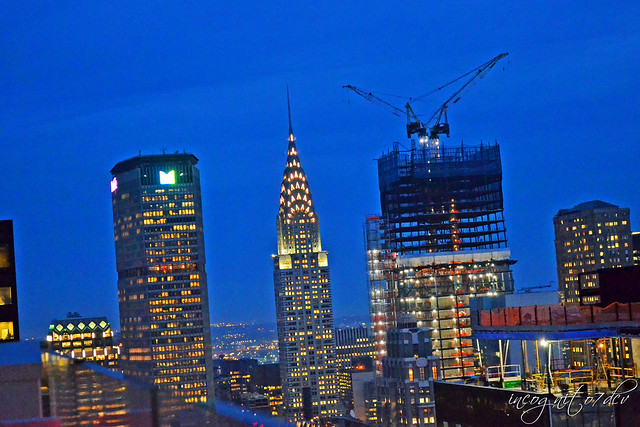 MetLife , Chrysler Building & One Vanderbilt View from Bar54 Hyatt Centric Times Square Manhattan New York City NY P00323 DSC_4469