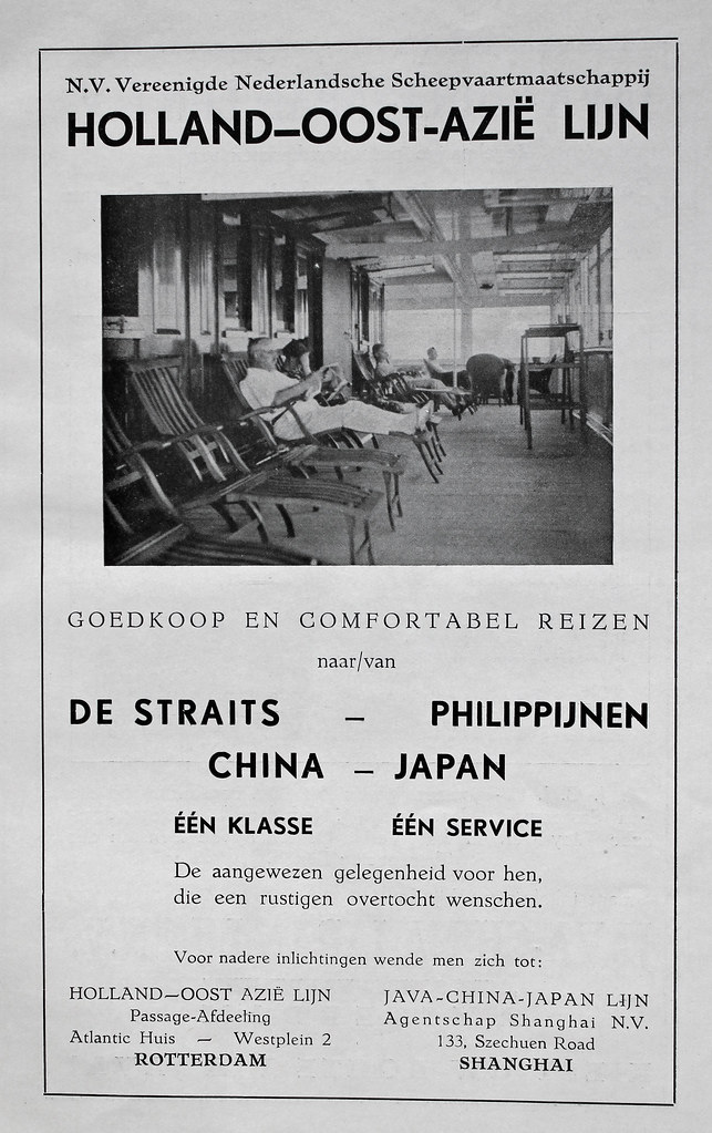 Advertisement for Holland-Oost-Azië Lijn, published 1939