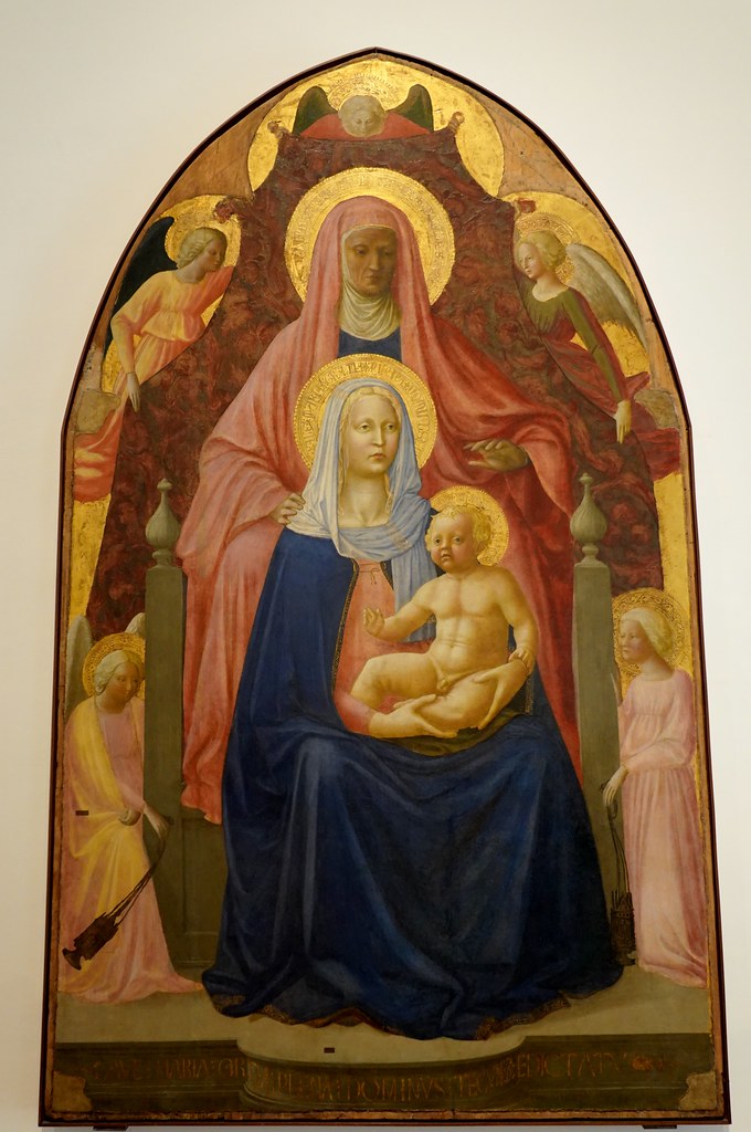 Masaccio, Madonna and Child with St. Anne, etc., 1424-25; Uffizi, Florence (2)