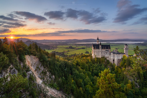 deutschland germany neuschwanstein schloss castle bayern bavaria alps mountain sunset travel landscape sony a7rii