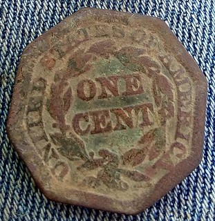 Octagonal Large Cent reverse