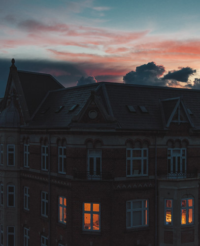 copenhagen denmark nørrebro sunset window architecture apartment