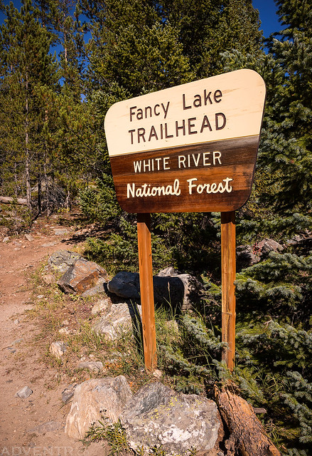 Fancy Lake Trailhead Sign
