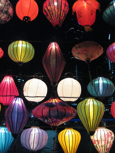 Chinese Lanterns by Night - Southbank Promenade, Melbourne