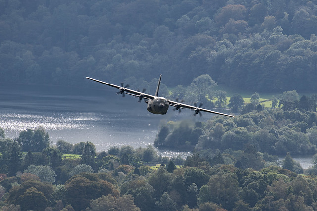 RAF C-130J Hercules ZH872 low level in the Lake District