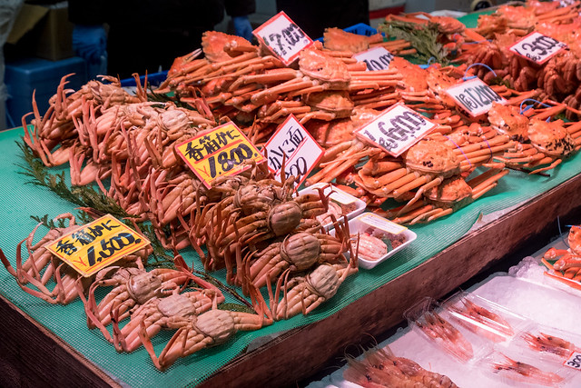 Crabs 香箱ガニ, Omicho Market, Kanazawa, Ishikawa, Japan