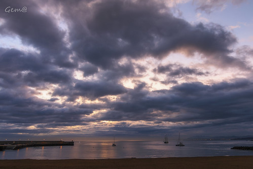alborecer amanecer sunrise seascape sky cielo marina barcos ships