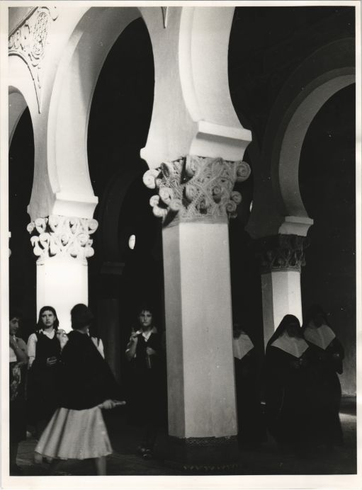 Sinagoga de Santa María la Blanca en 1958. Fotografía de Joan Miquel Quintilla. Barcelona Foto Antic