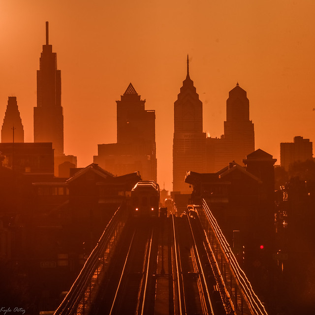 Philadelphia - SEPTA 63rd Street station - taken during sunrise