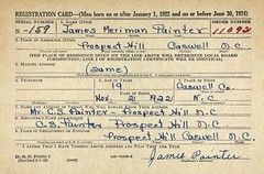 James Meriman Painter WWII Draft Registration Card