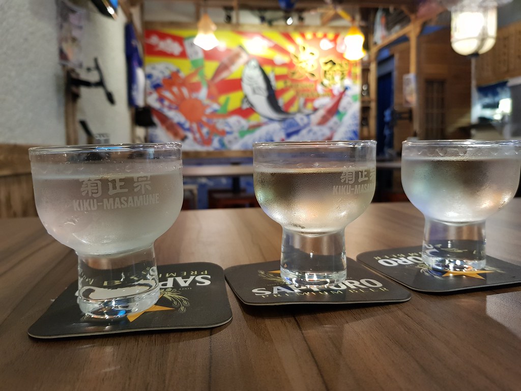 彩都清酒 Saito New Premium Sake Tasting Flight rm$38, 明太炒饭Mentaiko Fried Rice rm$11 & 串烧 Yakitori/Kushiyaki 5pcs rm$21 @ 炭鲜居酒屋 Tansen Izakaya PJ SS22