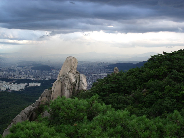 Uiam Rock and Seoul City