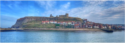 stmarys church historic grade1 anglican whitby harbour religion religiousbuilding town houses sea seafront picturesque view scenic nyorks yorkshire image imageof imagecapture photography photoof outdoors outside sky skywatching weather weatherwatch cliff cliffside populated
