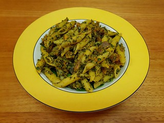 Penne and Butternut Squash with Kale Pesto