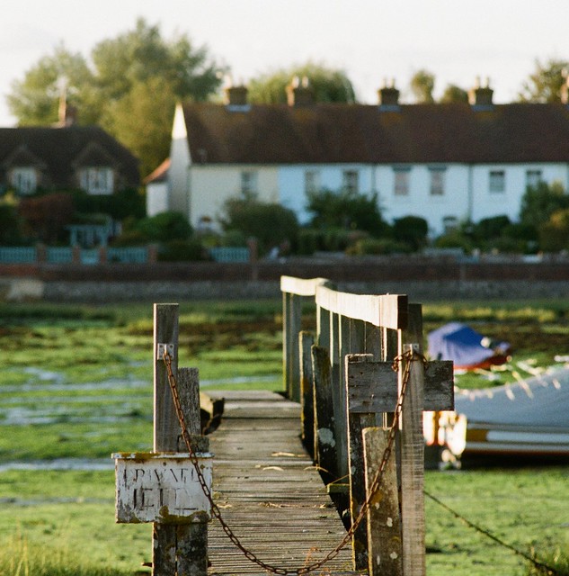 Walkway at Low tide, Bosham Harbour, West Sussex, UK