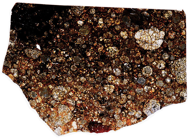 Talbachat n'aït Isfoul Meteorite Thin Section - HDR