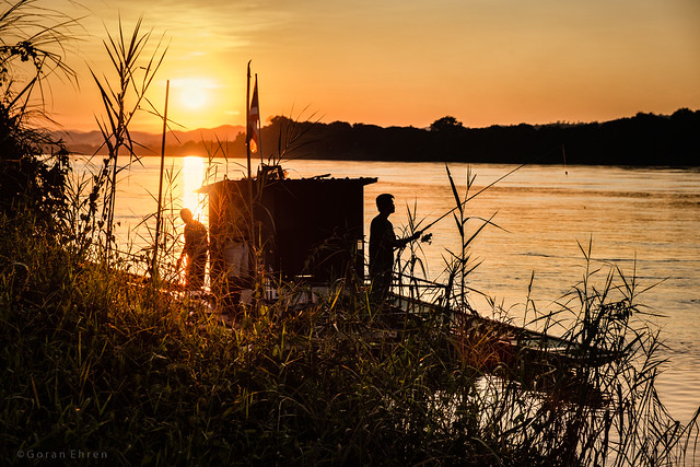Fishing on the Mekong river