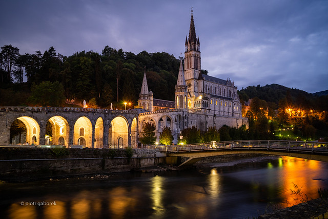 Dusk in Lourdes