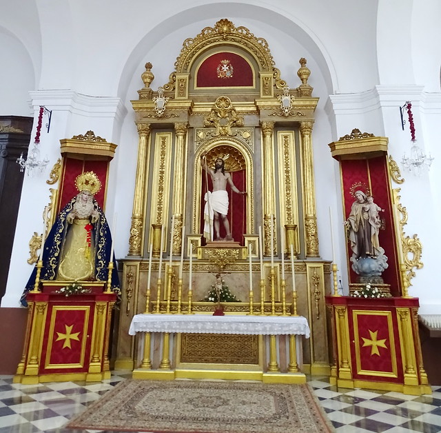 capilla retablo interior Iglesia de San Juan Bautista Velez Malaga Málaga 10