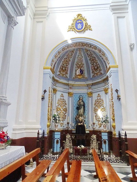 capilla retablo interior Iglesia de San Juan Bautista Velez Malaga Málaga 11