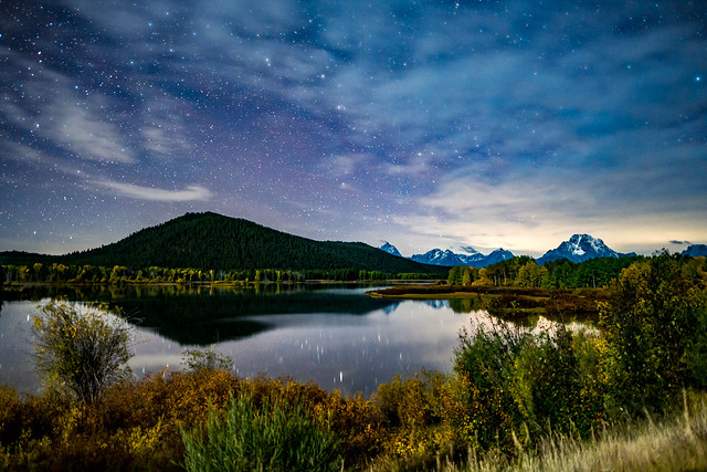 Oxbow Bend at night