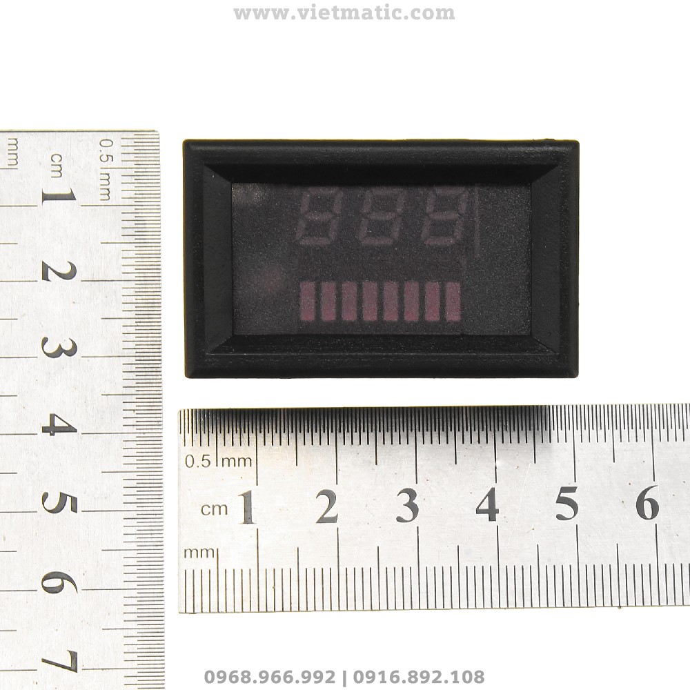 Kích thước thực tế của đồng hồ đo dung lượng bình ắc quy tự động
