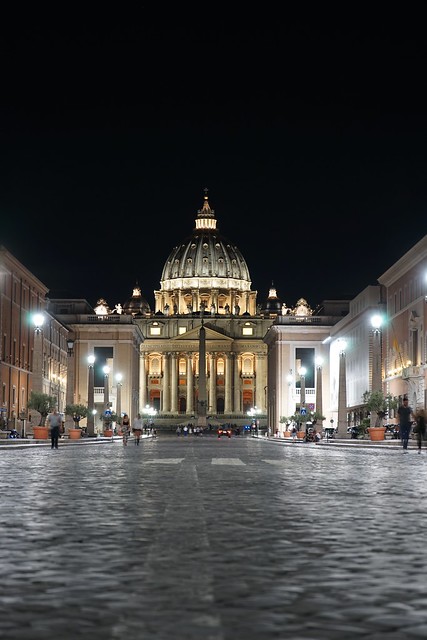 San Pietro at night