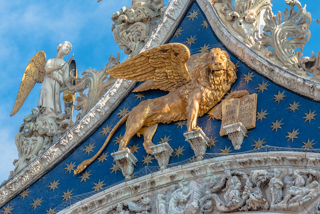 Lion of St Mark, West Pediment, St Mark’s Cathedral Venice