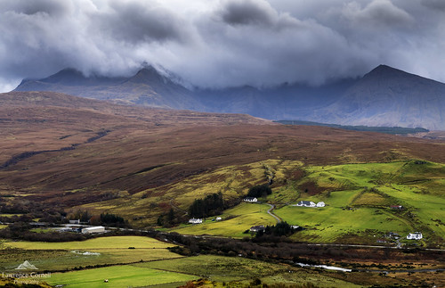 landscape scenery scotland scenic mountains cuillin clouds outdoors nature travel adventure skye isleofskye nikond5 stormy fields countryside